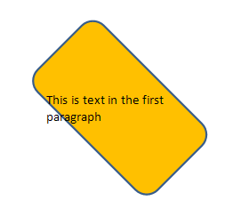 Shape with text - rotation